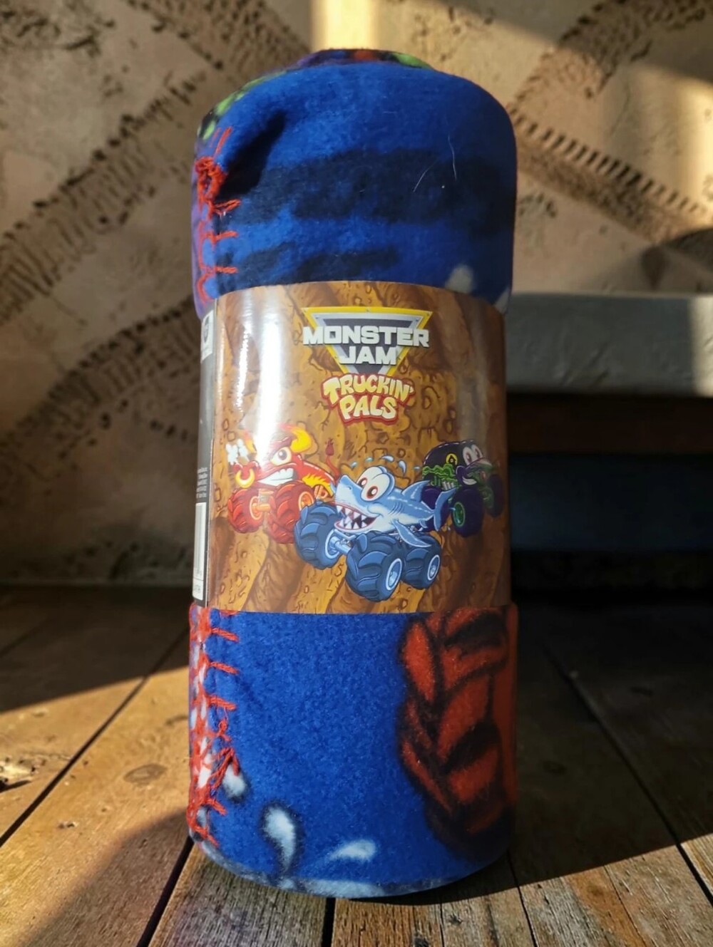 NWT Monster Jam Truckin Pals Kids Fleece Throw Travel Blanket Feld Motor Sports
